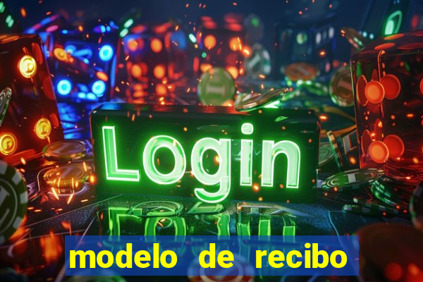 modelo de recibo de pagamento word